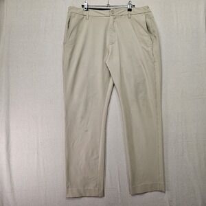 FootJoy FJ Golf Pants Mens 36x30 Tan Performance Stretch Flat Front Athletic Fit